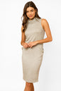 GILLI Cowl Neck Sleeveless Dress with Pockets