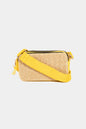 Fame Straw Contrast Crossbody Bag