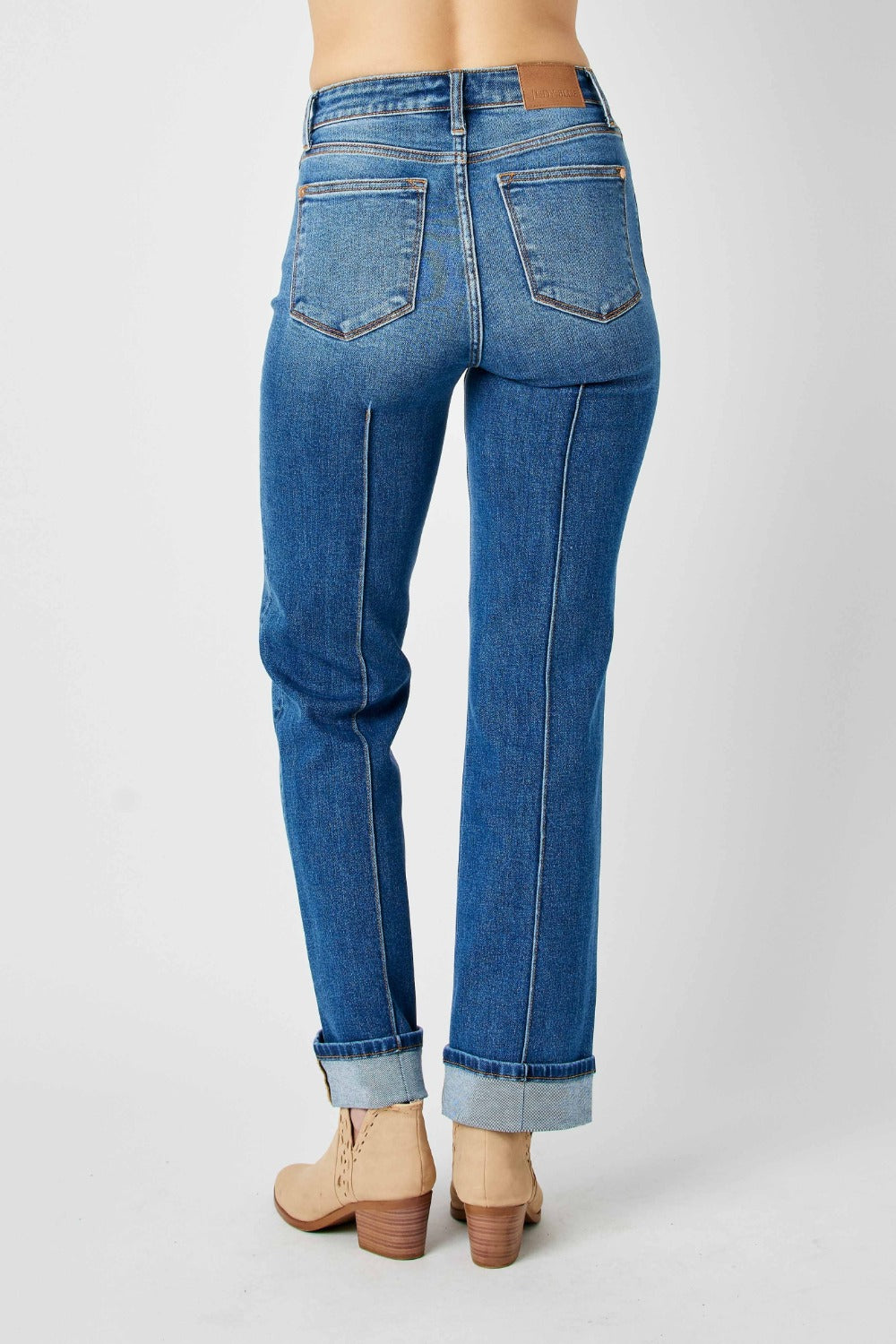 Judy Blue Full Size High Waist Front Seam Detail Straight Jeans