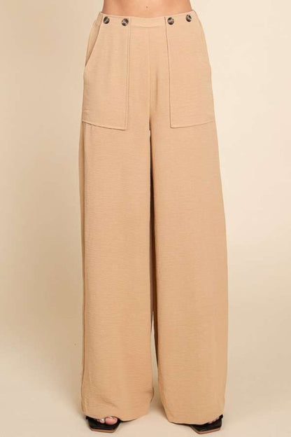 Culture Code Full Size High Waist Wide Leg Cargo Pants