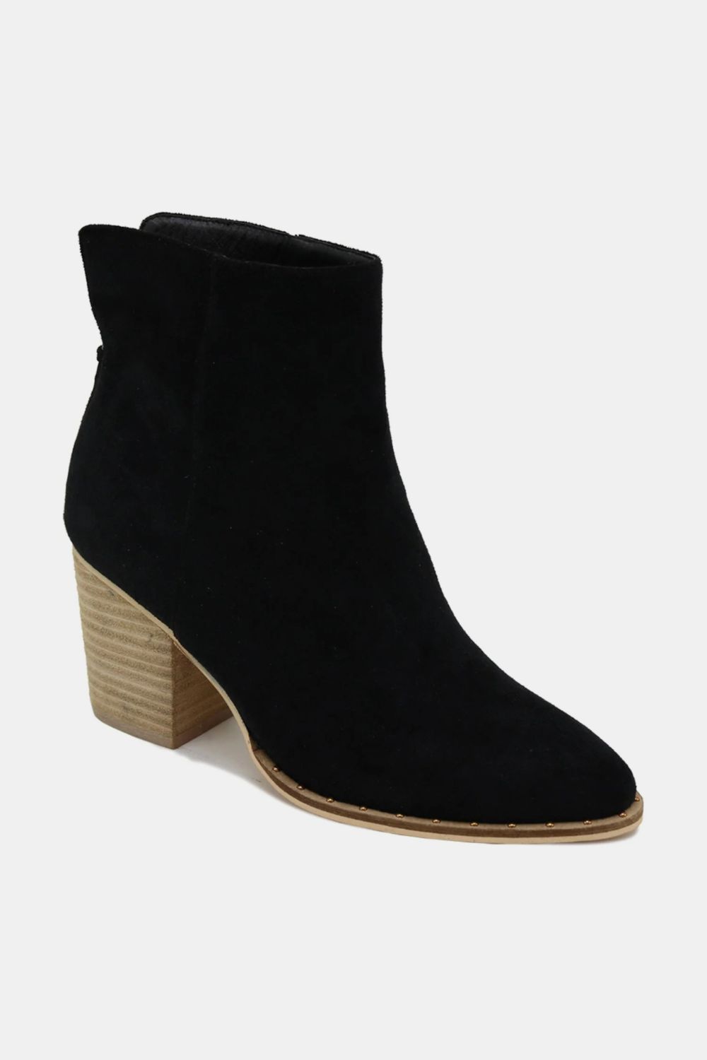 Beast Fashion Suede Point Toe Ankle Booties