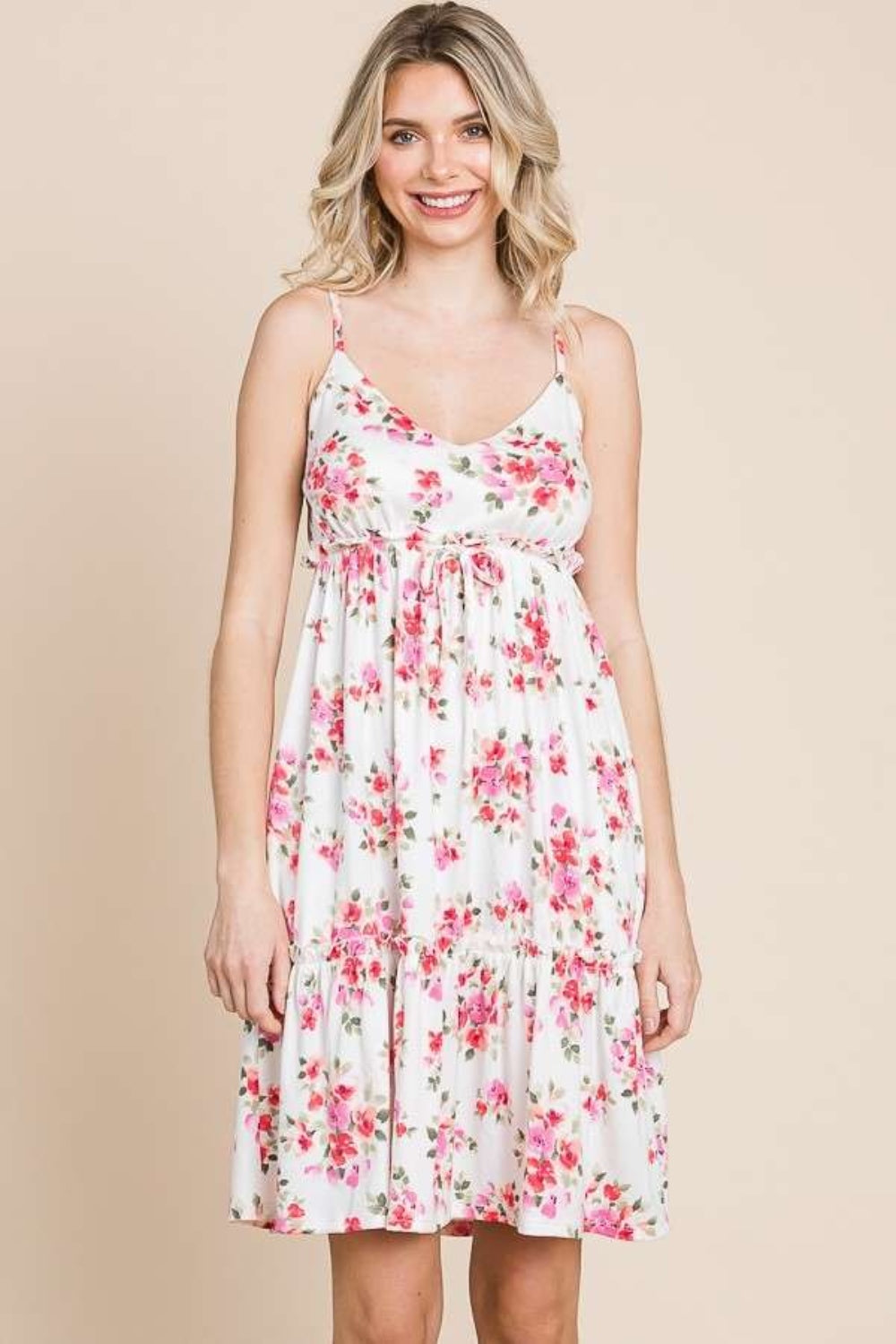 Culture Code Full Size Floral Frill Cami Dress