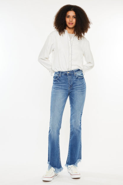 Kancan High Rise Frayed Hem Jeans