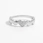 925 Sterling Silver Inlaid Zircon Heart Ring